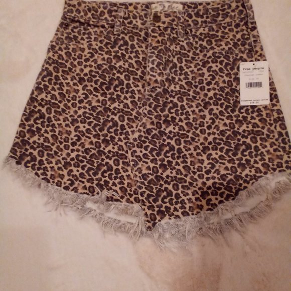 FREE PEOPLE Bailey Denim cheetah combo - Picture 5 of 9